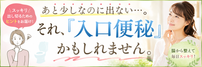 便はあるのに出ない…。それ、「入口便秘」かもしれません
