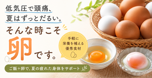 低気圧で頭痛、夏はずっとだるい。そんな時こそ「卵」です。