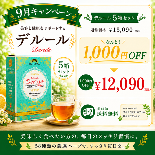 【9月限定キャンペーン】デルールプラス 5箱セット｜その場で1,000円OFF　Esthe de Derule Plus ( デルール プラス ) 5箱セット